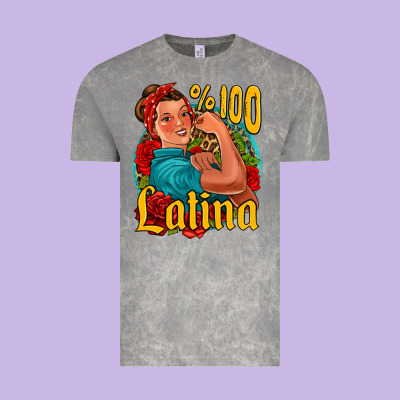 Hundred Percent Latina Strong Woman Vintage Tee Designed By Jasminsmagicworld
