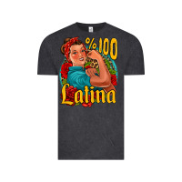 Vintage Black hundred percent latina strong woman Vintage Tee - Jasminsmagicworld