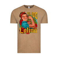 Vintage Coffee hundred percent latina strong woman Vintage Tee - Jasminsmagicworld