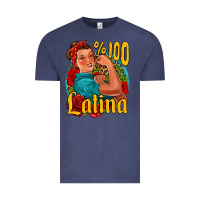 Vintage Denim hundred percent latina strong woman Vintage Tee - Jasminsmagicworld