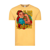 Vintage Mustard hundred percent latina strong woman Vintage Tee - Jasminsmagicworld