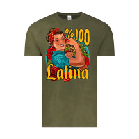 Vintage Olive hundred percent latina strong woman Vintage Tee - Jasminsmagicworld