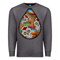 Charcoal Heather mexican teardrop  2 Premium Sweatshirt - BundleAndBundleShop