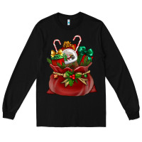 Black Chrismas Santa claus bag Long Sleeve Tee - NancyCooperArtShop