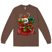Chestnut Chrismas Santa claus bag Long Sleeve Tee - NancyCooperArtShop