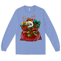 Colony Blue Chrismas Santa claus bag Long Sleeve Tee - NancyCooperArtShop