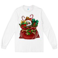 White Chrismas Santa claus bag Long Sleeve Tee - NancyCooperArtShop