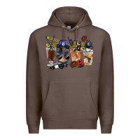 Coffee Police Coffee Cups Premium Hoodie - FaDigitalArtStudio