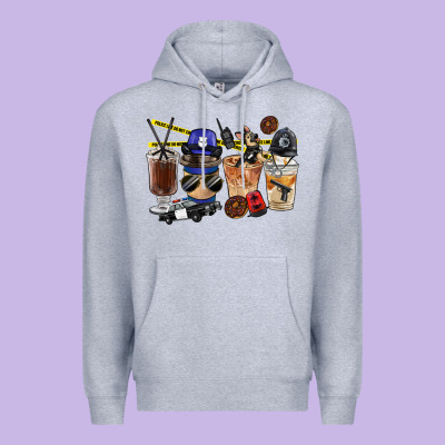 Police Coffee Cups Premium Hoodie Designed By Fadigitalartstudio