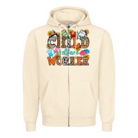 Sandshell child welfare worker Zipper Hoodie - OliviaCreatesArt