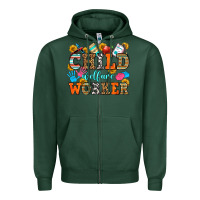 Sports Green child welfare worker Zipper Hoodie - OliviaCreatesArt