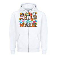 White child welfare worker Zipper Hoodie - OliviaCreatesArt