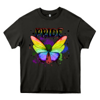 Asphalt rainbow butterfly pride lgbtq Heavy Core Tee - MaliasSmallBusiness