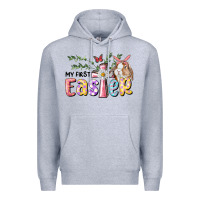 Heather Grey My First Easter Bunny Premium Hoodie - RanaPortraitStore