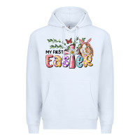 White My First Easter Bunny Premium Hoodie - RanaPortraitStore