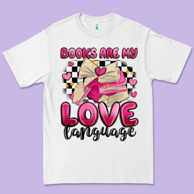 Books Are My Love Language Premium Tee Designed By Maliassmallbusiness