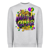 Heather Grey its mardi gras yall Heavyweight Sweatshirt - CowGirlArtShop