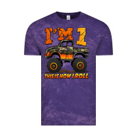 Cloud Purple i'm one this is how i roll monster truck birthday Vintage Tee - Jasminsmagicworld