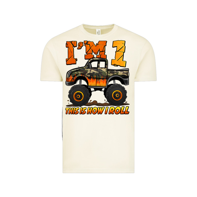 I'm One This Is How I Roll Monster Truck Birthday Vintage Tee by Jasminsmagicworld | Teevron