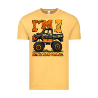 Vintage Mustard i'm one this is how i roll monster truck birthday Vintage Tee - Jasminsmagicworld