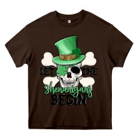 Chocolate Brown let the shenanigans begin Heavy Core Tee - MaliasSmallBusiness