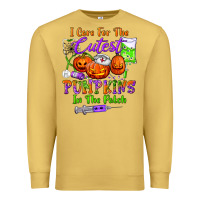 Antique Gold i care for the cutest pumpkins in the patch Premium Sweatshirt - BundleAndBundleShop