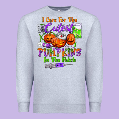 I Care For The Cutest Pumpkins In The Patch Premium Sweatshirt Designed By Bundleandbundleshop