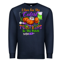 Navy i care for the cutest pumpkins in the patch Premium Sweatshirt - BundleAndBundleShop
