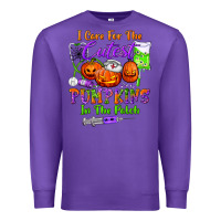 Purple i care for the cutest pumpkins in the patch Premium Sweatshirt - BundleAndBundleShop