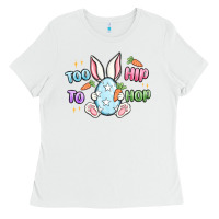 White too hip to hop easter Ladies Tee - MaliasSmallBusiness