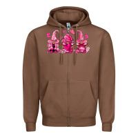 Chestnut breast cancer gnomies Zipper Hoodie - FaDigitalArtStudio