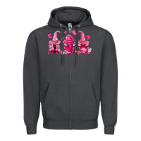 Smoke breast cancer gnomies Zipper Hoodie - FaDigitalArtStudio