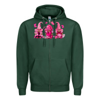 Sports Green breast cancer gnomies Zipper Hoodie - FaDigitalArtStudio