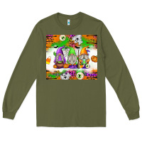 Army Green Halloween Gnomes Long Sleeve Tee - texasbilliewilder