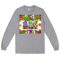 Heather Grey Halloween Gnomes Long Sleeve Tee - texasbilliewilder