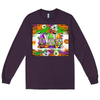 Plum Halloween Gnomes Long Sleeve Tee - texasbilliewilder