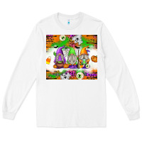 White Halloween Gnomes Long Sleeve Tee - texasbilliewilder