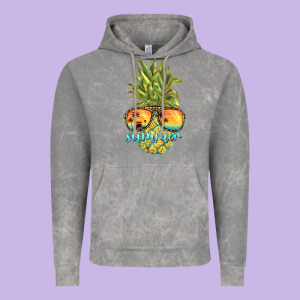 Pineapple Summer Vintage Hoodie Designed By Barkaloodesign