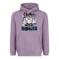 Lavender Chillin With My Snowmies Heavyweight Hoodie - FaDigitalArtStudio