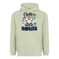 Matcha Chillin With My Snowmies Heavyweight Hoodie - FaDigitalArtStudio