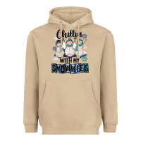 Mushroom Chillin With My Snowmies Heavyweight Hoodie - FaDigitalArtStudio