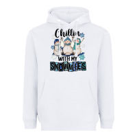 White Chillin With My Snowmies Heavyweight Hoodie - FaDigitalArtStudio