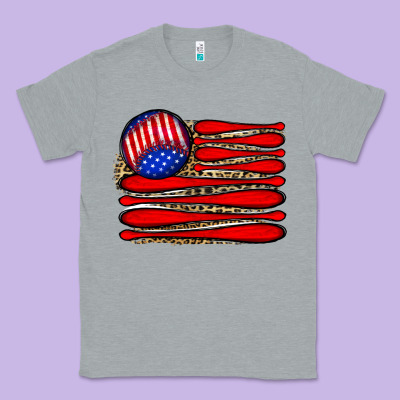 Leopard Baseball Flag5 Classic Tee Designed By Jahusdesignshop
