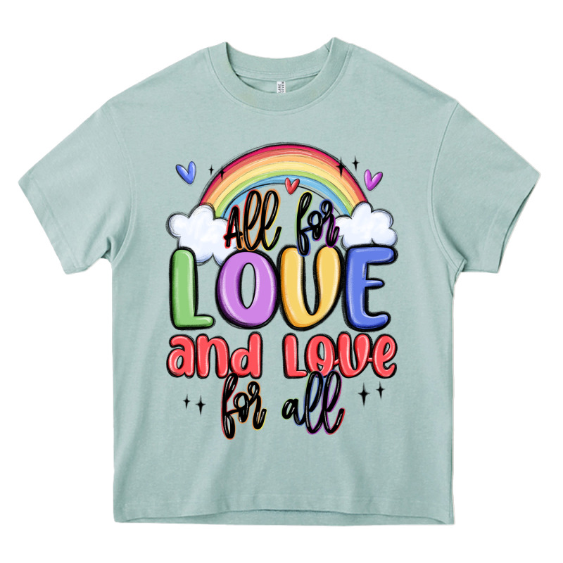 All For Love And Love For All Heavy Core Tee by MaliasSmallBusiness | Teevron