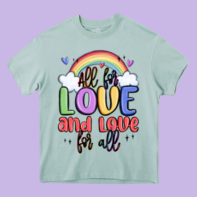 All For Love And Love For All Heavy Core Tee Designed By Maliassmallbusiness
