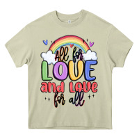 Mossy all for love and love for all Heavy Core Tee - MaliasSmallBusiness