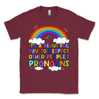 Burgundy it's a beautiful day to respect other people's pro Classic Tee - Artiststas