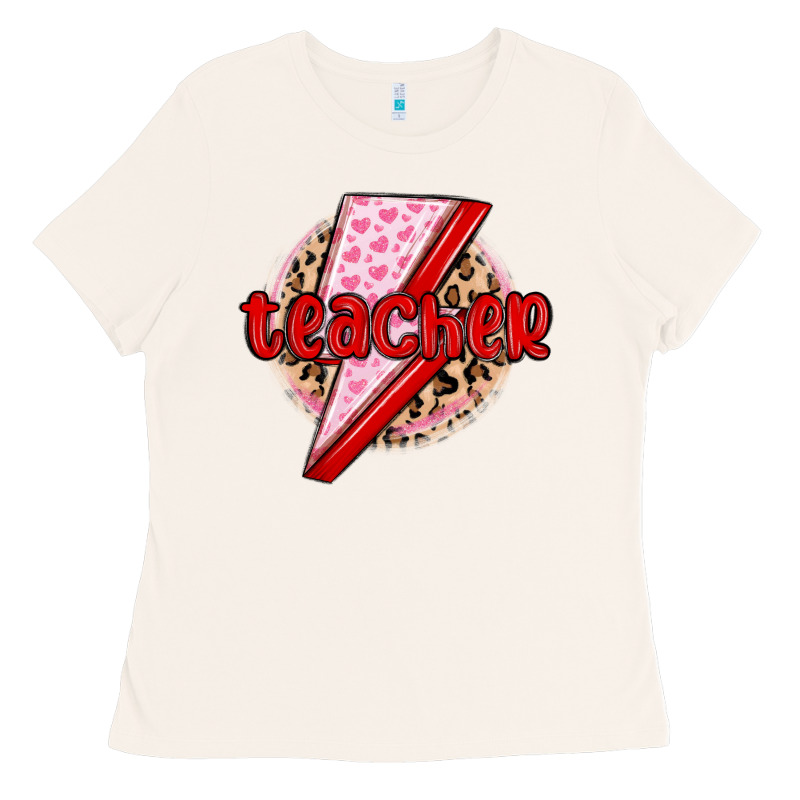 Teacher Lightning Bolt Valentines Day Ladies Tee by MaliasSmallBusiness | Teevron
