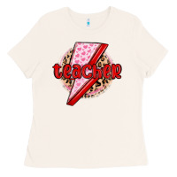 Bone teacher lightning bolt valentines day Ladies Tee - MaliasSmallBusiness
