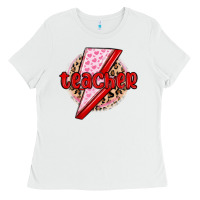 Teacher Lightning Bolt Valentines Day Ladies Tee | Teevron